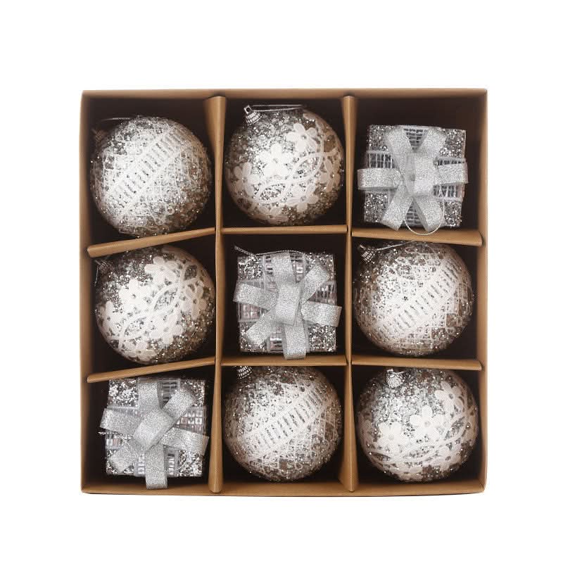 Kit 9 Peças Bolas De Natal 8CM