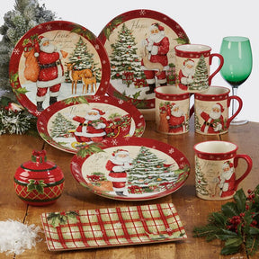 Conjunto de Louça de Natal Holiday Wishes – 16 Peças
