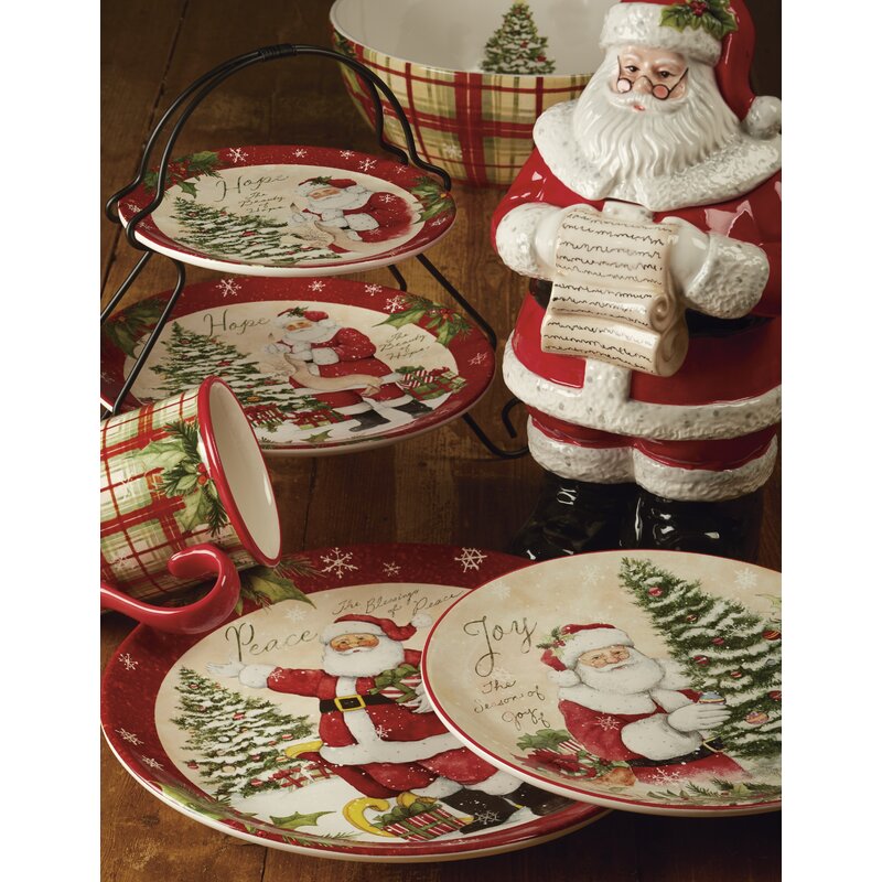 Conjunto de Louça de Natal Holiday Wishes – 16 Peças