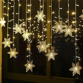 Cortina de Luzes LED Floco de Neve – Magia Natalina em Cada Detalhe