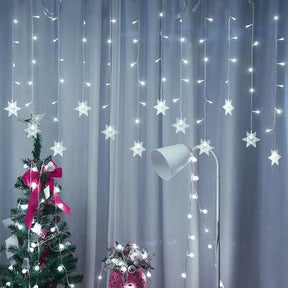Cortina de Luzes LED Floco de Neve – Magia Natalina em Cada Detalhe