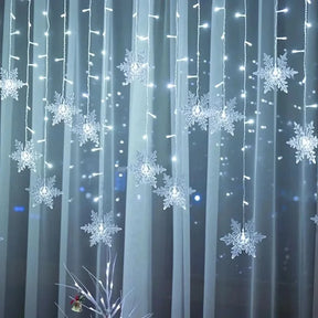 Cortina de Luzes LED Floco de Neve – Magia Natalina em Cada Detalhe