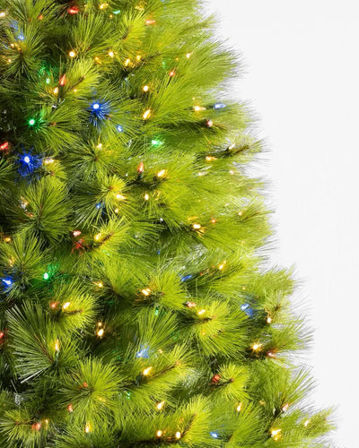 Árvore de Natal Verde Monterey Pine com Galhos Longos, Suporte Metálico e Micro LEDs Coloridos Embutidos 2