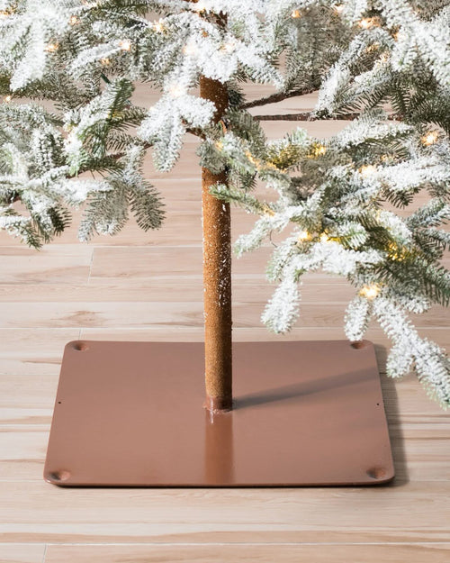 Árvore de Natal Nevada com Galhos Nevados, Suporte Metálico e Micro LEDs Embutidos 5