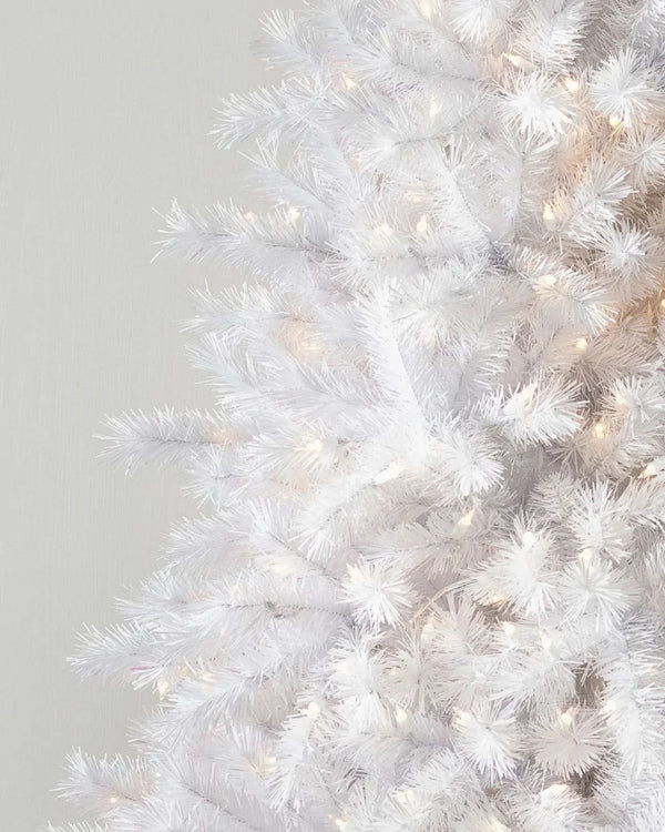 Árvore de Natal Branca Classic com Galhos Articulados, Suporte Metálico e Micro LEDs Embutidos 2