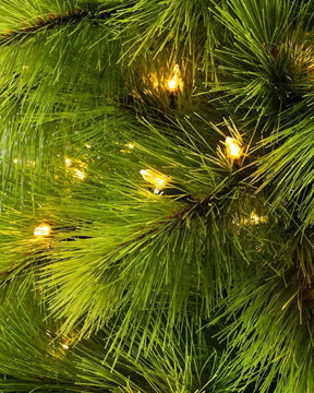 Árvore de Natal Monterey Pine Slim com Galhos Articulados, Suporte Metálico e Micro LEDs Embutidos