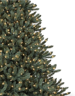 Árvore de Natal Classic Blue Spruce com Galhos Articulados, Suporte Metálico e Micro LEDs Embutidos