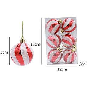 Kit 6 Peças Bolas De Natal
